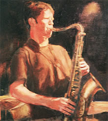 Jazz Art Oil Painting Saxaphone